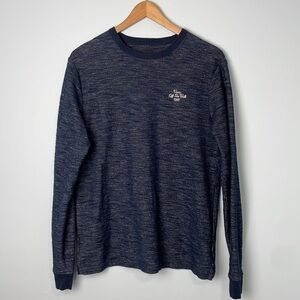 Vans Off The Wall Crewneck Sweater Heathered Blue Size Small